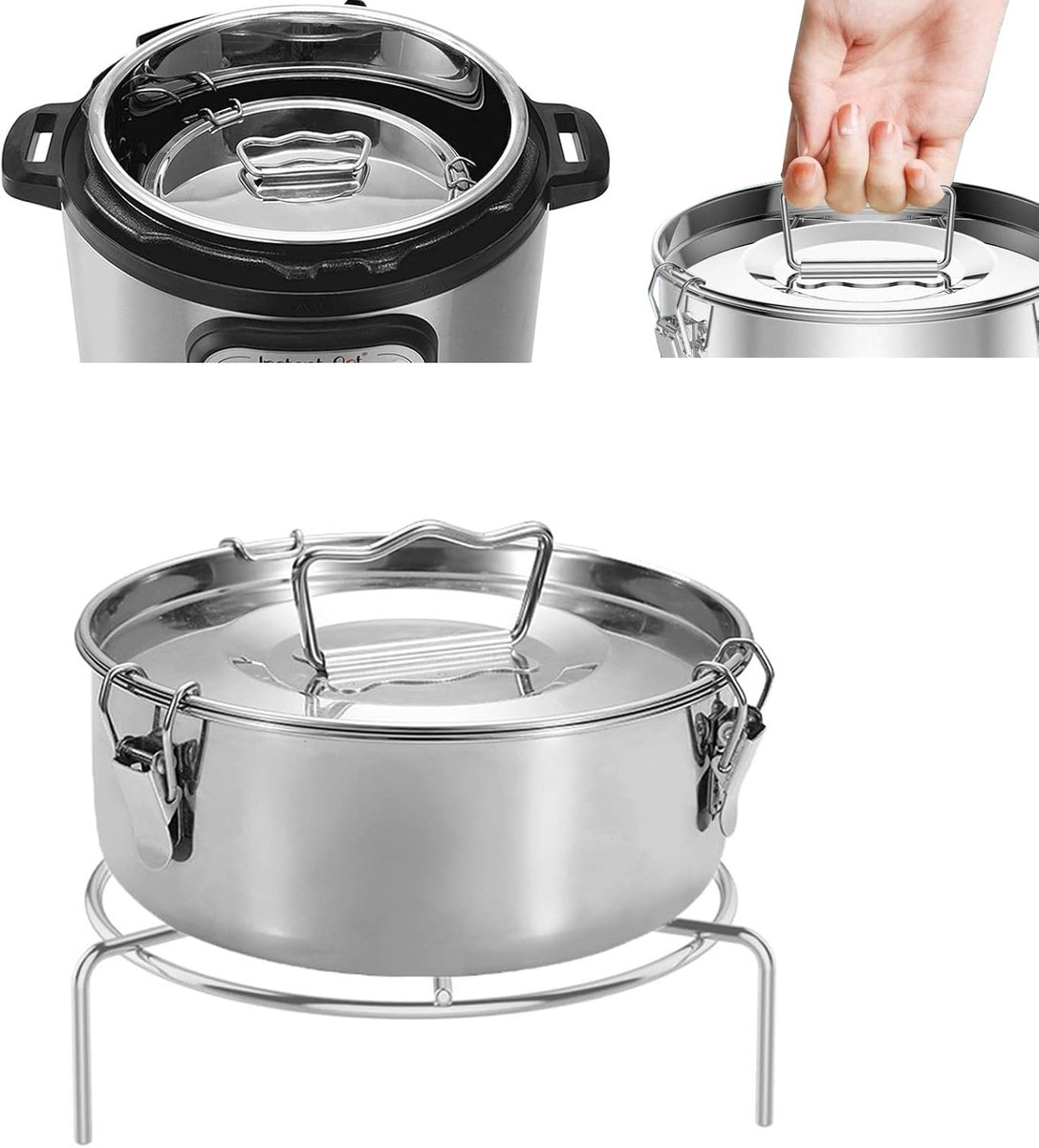 SnelShoppen - Bakvorm met Deksel - RVS Cakemaker met Handvat voor 6 Liter Stoompan - Stijlvol en Modern - Ideaal voor Taarten en Gebak - Keuken Access
