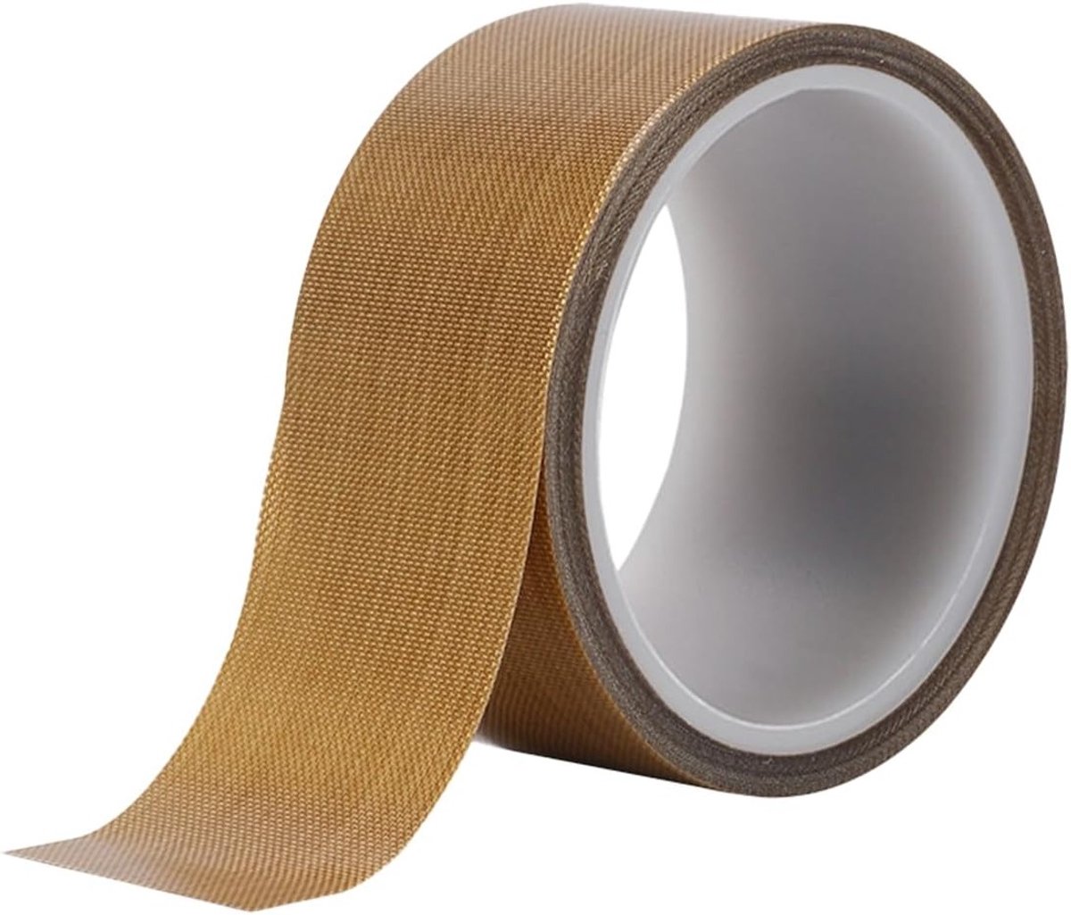 Hittebestendige glasvezel tape van 10m x 5cm tot 400 graden | Dikte 0.18mm voor vacuümsealers, handseal en impuls verpakkingsmachines