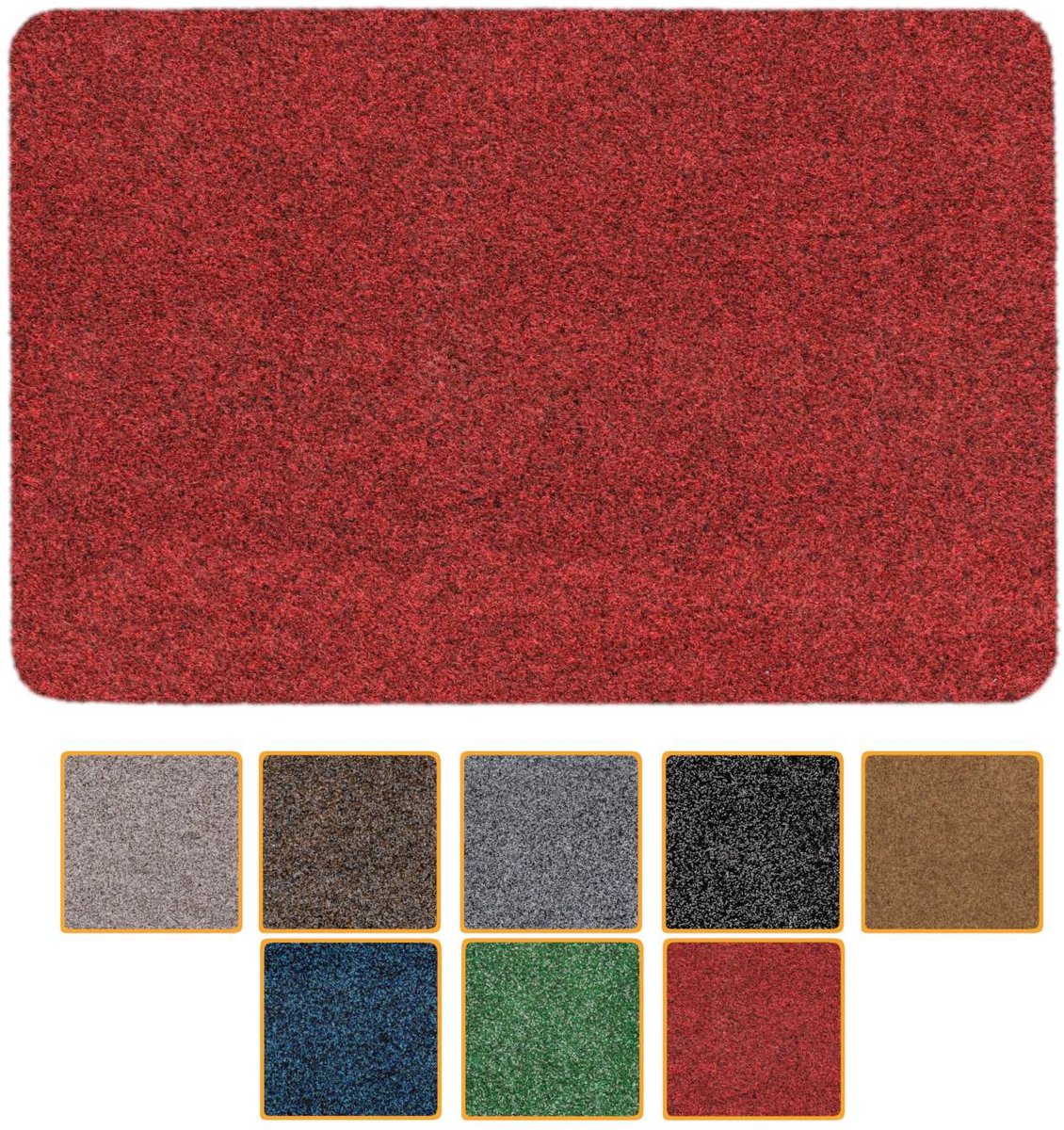 ANRO Deurmat Rood 60x40cm – Schoonloopmat Antislip Wasbaar Voordeur Hal Binnen & Buiten Op Maat
