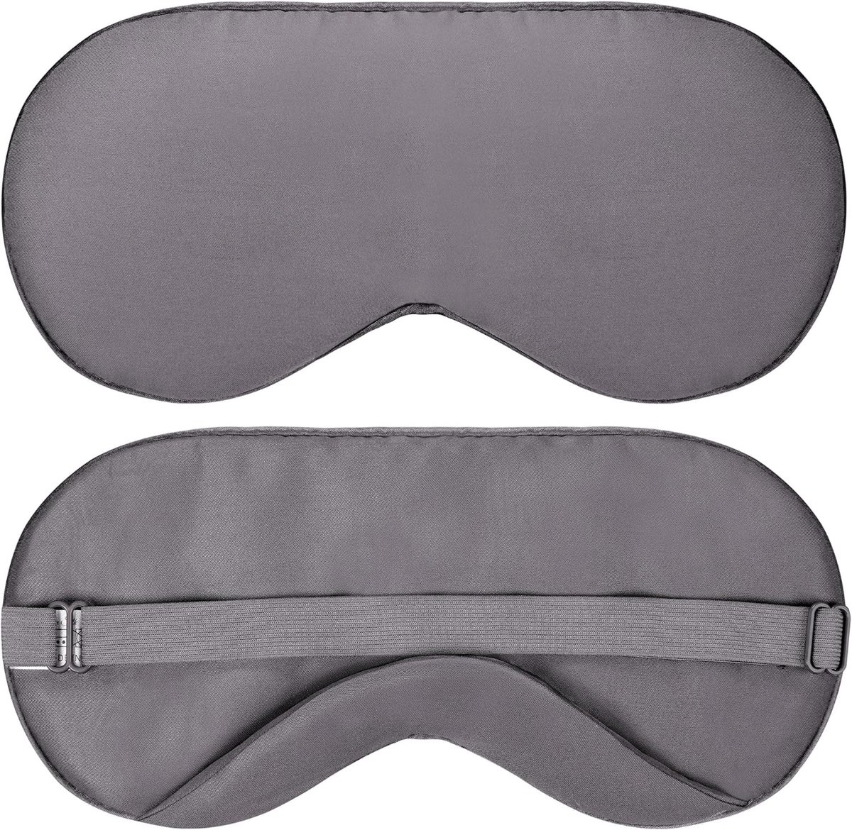 SnelShoppen - Sleep Mask - Donkergrijs - 100% Viscose van Bamboe - Lichtgewicht Oogmasker met Verstelbare Band - Blackout Slaapmasker voor Mannen en V