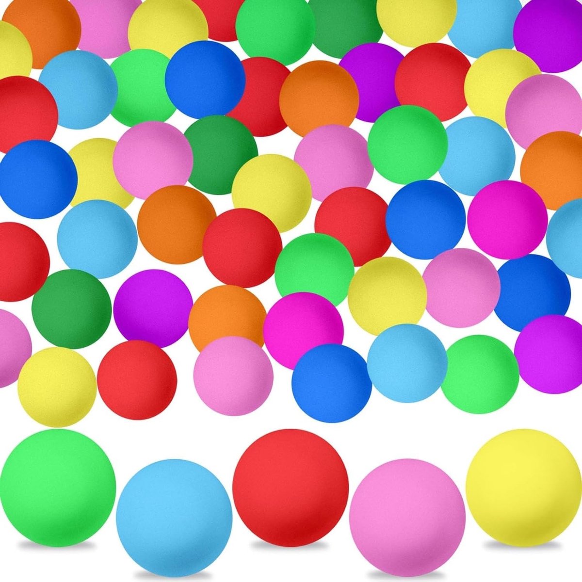 SnelShoppen - 40 Stuks Kleurige Tafeltennisballen 40mm - Multifunctionele Ping Pong Ballen voor Volwassenen en Kinderen - Perfect voor Familie Games,