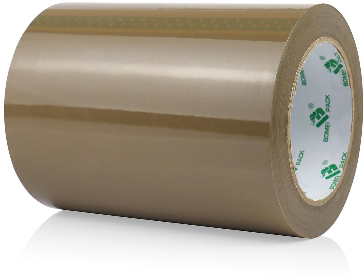 SnelShoppen - Bruine BOMEI PACK Verpakkingstape 150mm x 100m - Stevige Plakband voor Verpakken, Verzenden, Opslag van Dozen en Pakketten