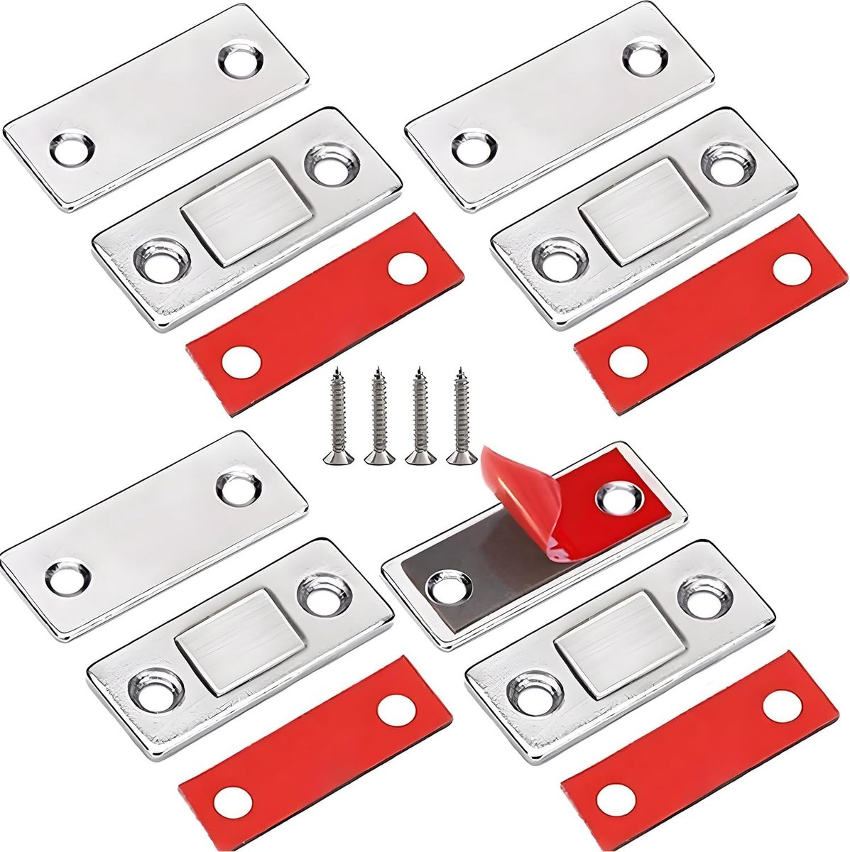 SnelShoppen - Magnetische Deursluiting voor Kastdeuren, Ultra Dun 0.5 cm, Sterke Magnetische Kracht, Perfect voor Keuken, Laden en Schuifdeuren