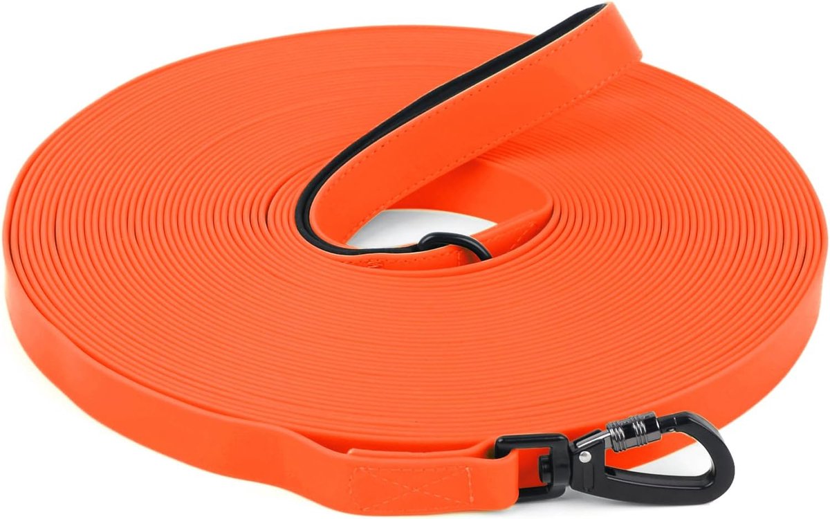 SnelShoppen - Waterproof Hondenlijn 3M - 1.8m 5m 10m 15m 20m 25m 30m Rubberherinneringslijn met Vergrendelbare Karabijnhaak voor Kleine, Middelgrote e