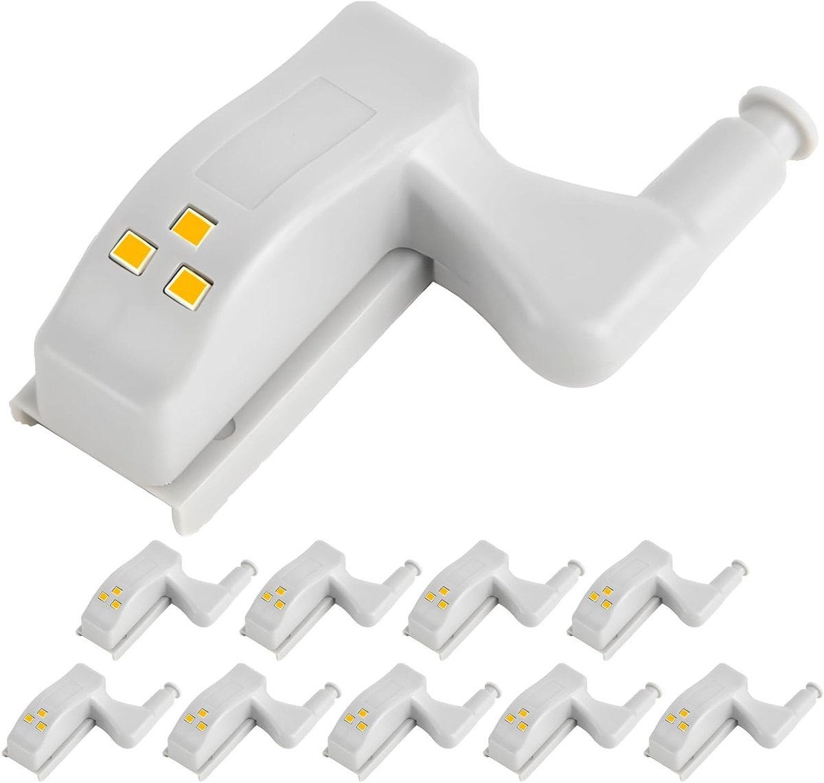 Set van 10 Dimbare LED Scharnierlampen met Automatische Sensor voor Keuken en Kastverlicht