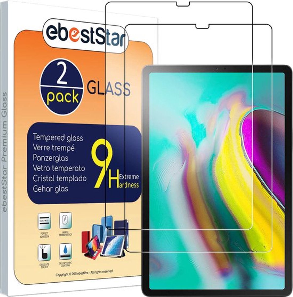 ebestStar - {2 Stuks} Gehard glas geschikt voor Samsung Galaxy Tab S5e 10.5 T720/T725, Screen Protector Cover, Schermbeschermer Tempered Glass