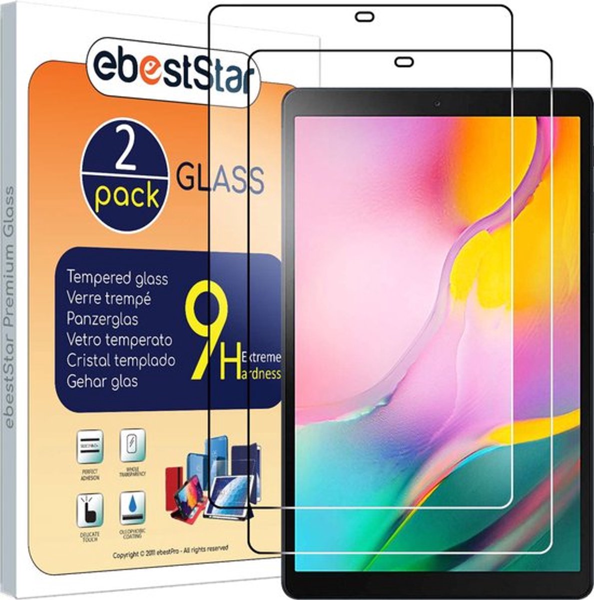 ebestStar - {2 Stuks} Gehard glas geschikt voor Samsung Galaxy Tab A 10.1 2019 T510 T515, Screen Protector Cover, Schermbeschermer Tempered Glass