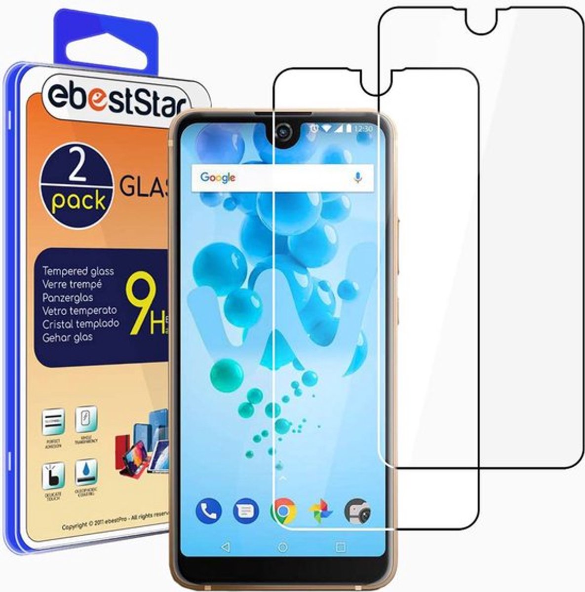 ebestStar - {2 Stuks} Gehard glas geschikt voor Wiko View2 Pro / View2 Pro Quant, Screen Protector Cover, Schermbeschermer Tempered Glass