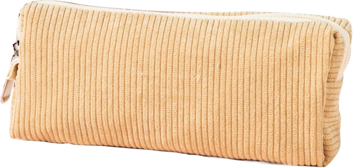 Thijox - Etui Esthetic Abrikoos - Schattig en Modieus - Hoogwaardig Polyester - Ideaal voor School, Werk en Reizen - Tijdloos en Veelzijdig