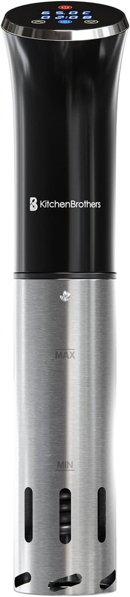 SnelShoppen - Sous Vide Stick - 1200W - Tot 95°C - Precisie Koken - Ingebouwde Timer - Zwart/RVS - Ideaal voor Vlees, Vis en Groenten - Keuken Accesso