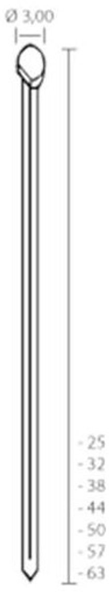 Union Afwerknagel Type Da 25Mm Rvs - 4000 stuks