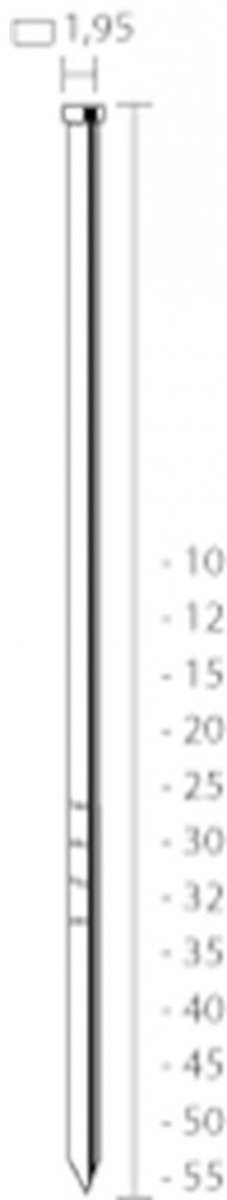 Brad Type J 15Mm Cnk Verz Hars - 1000 stuks