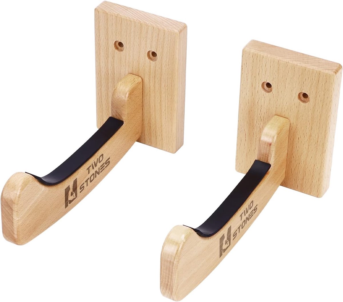 SnelShoppen - Surfboard Wandhanger van Hout voor lange en korte planken, Eco-vriendelijk Beukenhout, Tot 30 kg, Ideaal voor Binnen en Buiten, Multi-pu