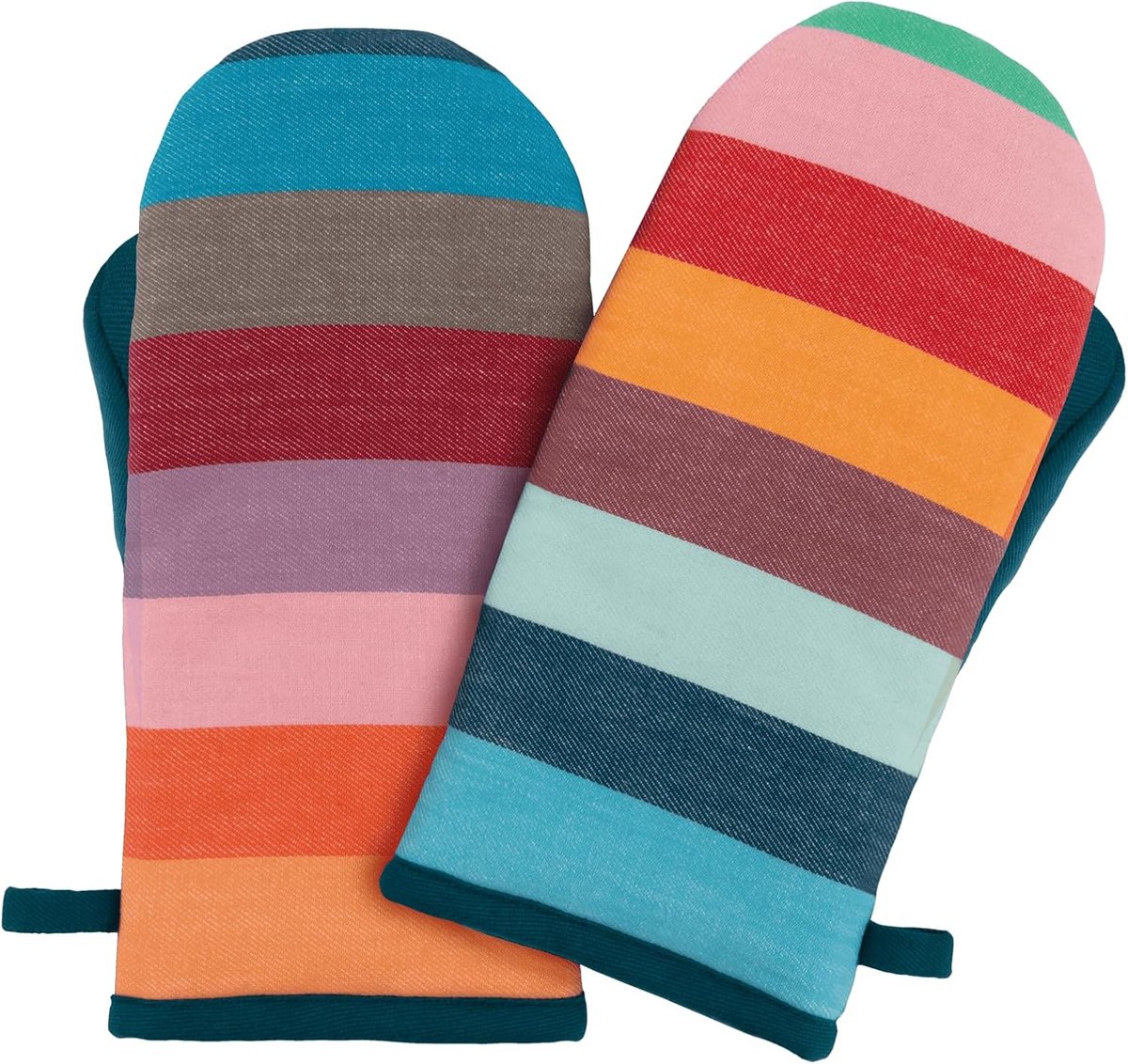 SnelShoppen - Ovenhandschoenen Set van 2 - Kleurrijke, Hittebestendige Pothouders - Comfortabele Keukenhandschoenen voor Veilig Koken en Bakken - Idea