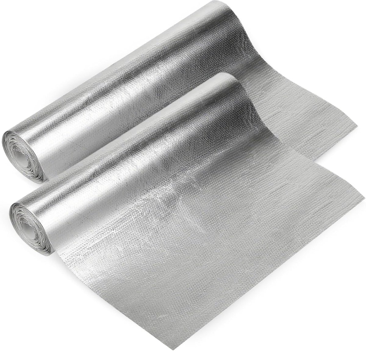 SnelShoppen - Aluminized Heat Protection Mat Pack van 2, Zelfklevende Warmtebescherming Film 30 x 300 cm, Aluminium Isolatie voor Slangen, Hoge Temper