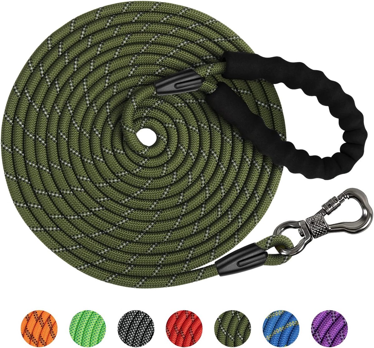 SnelShoppen - Hondenlijn 5 m Dikke Hondenriem met Comfortabele Gevoerde Handgreep, Trainingslijn voor Puppies, Kleine, Middelgrote en Grote Honden, Ve