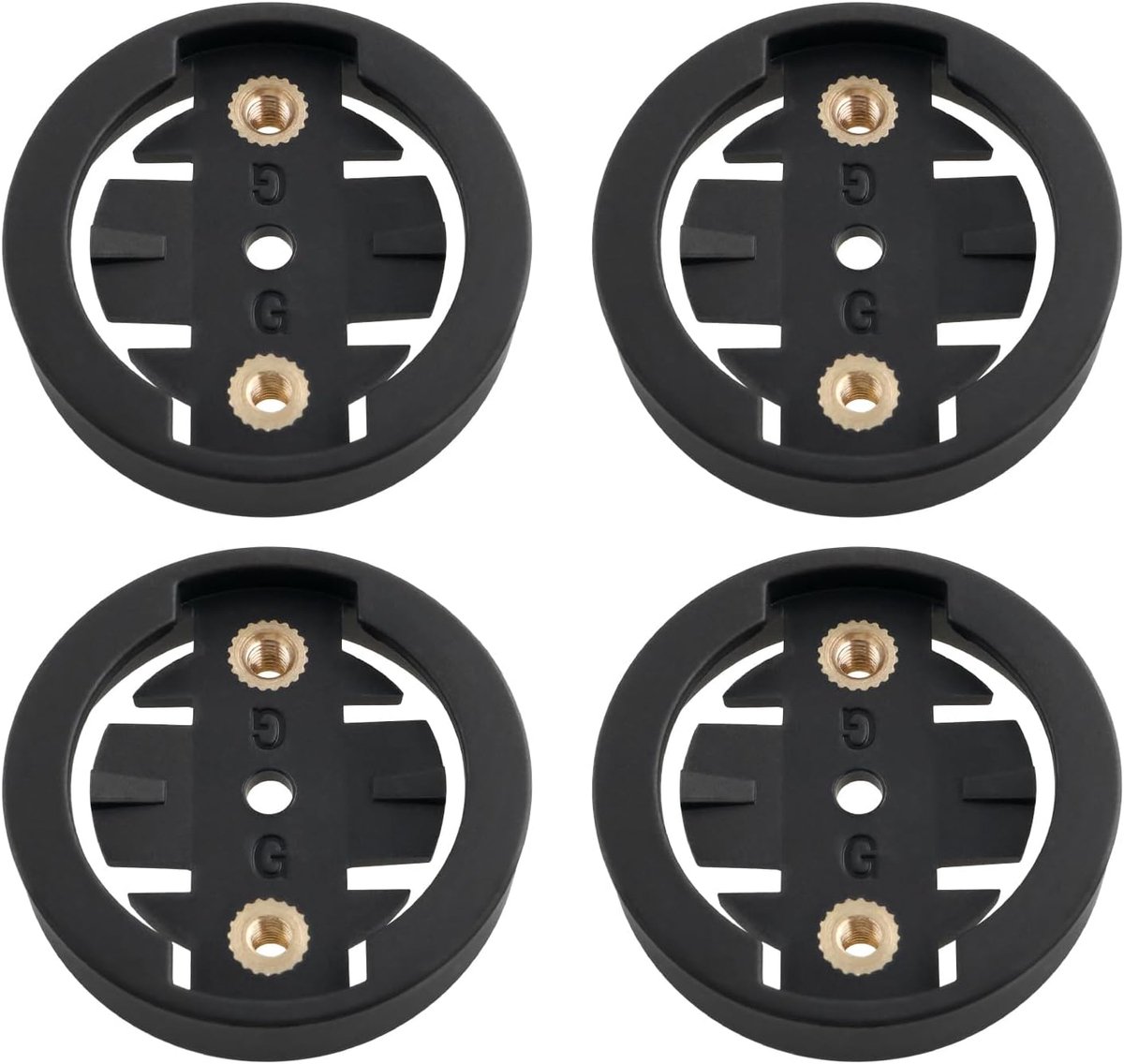 SnelShoppen - 4PCS Fiets Computer Mount Bevestigingsset Adapter voor GARMIN - 20mm Gatafstand, 34mm Diameter, Zwart, Hoogwaardige Materialen