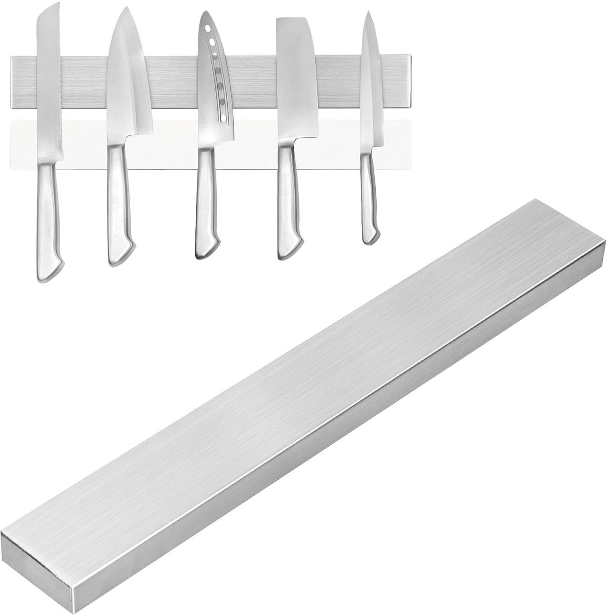 Dailygoods- Messenhouder 30 cm - Roestvrij Staal - Zelfklevend - Magnetisch Messenblok - Supersterke Magneet - Slijtvast en Waterdicht - Magneetstrip