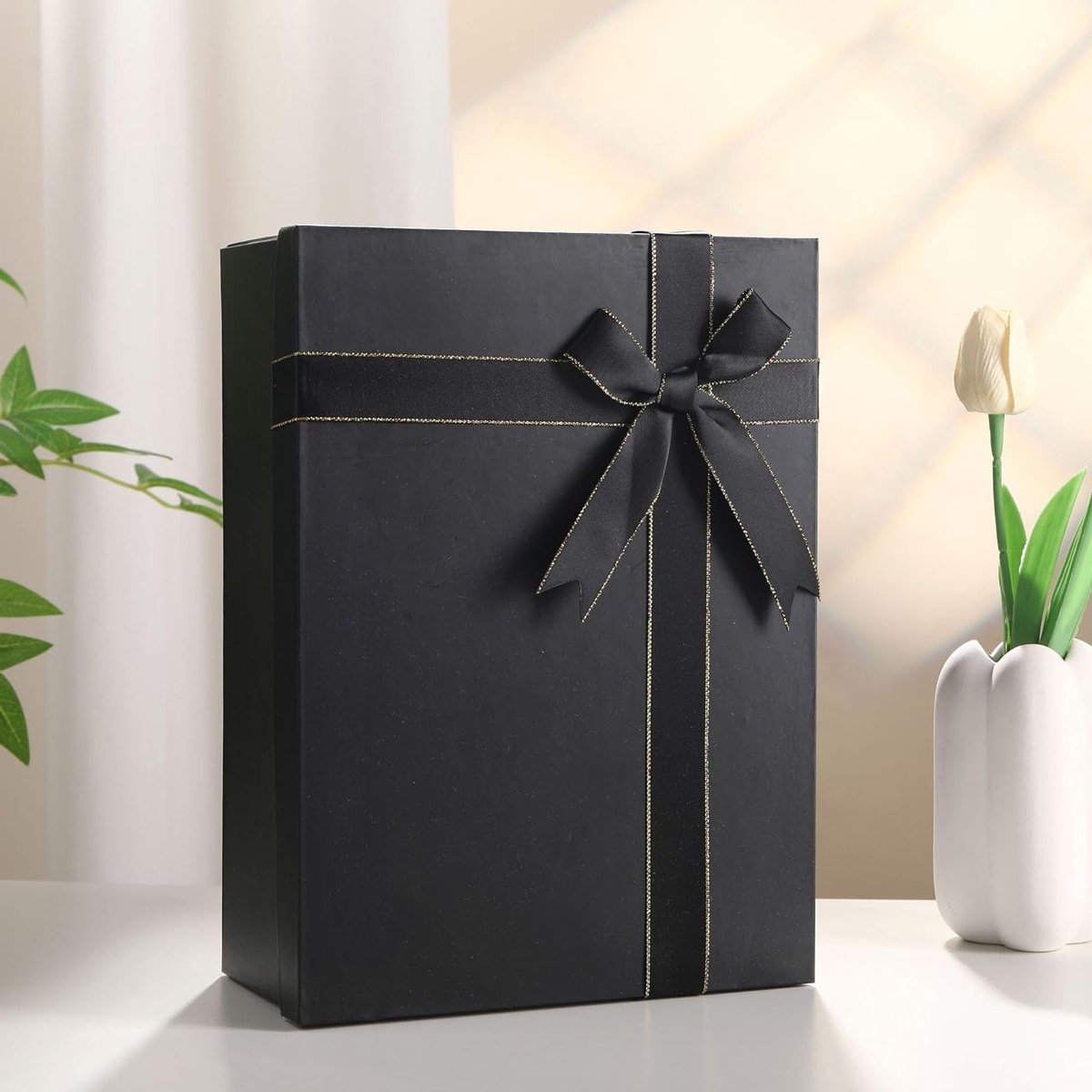 Elegante Herbruikbare Cadeaubox met Strik, 22.5 x 16 x 8.5 cm, Perfect voor Verjaardagen en Feestdagen