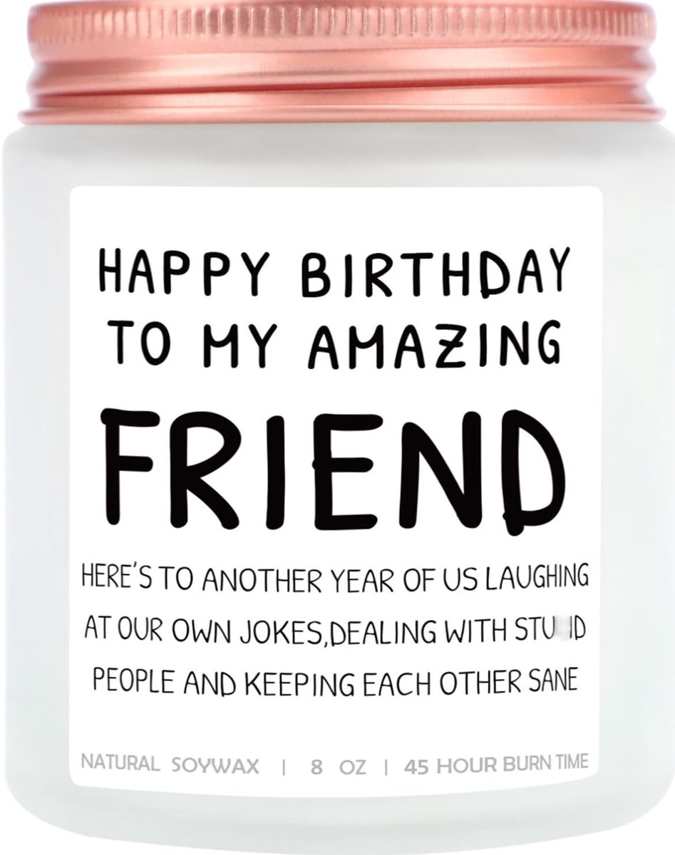 Dailygoods- Kaars Grappig Cadeau voor Vriendschap - Geurkaarsen - Verjaardagscadeaus - Moederdag Gift - Humoristisch Present - Lavendel Geur - Geurkaars