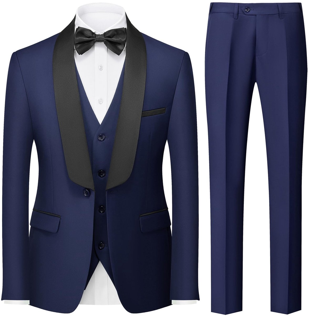 Dailygoods- Heren Pak 3-delig Slim Fit - Blazer/Vest/Broek Set - Casual/Formeel - Ademend/Duurzaam - Meerdere Zakken - Kostuum