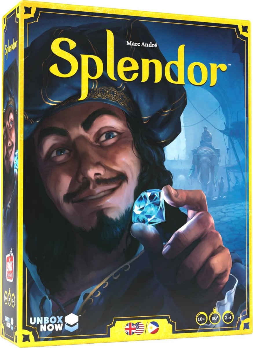 Dailygoods- Bordspel Splendor - Strategisch Spel voor 2-4 Spelers - Kaartspel - Bordspel voor Volwassenen - Snel Handelsspel - Vanaf 10 Jaar - 30 Minuten Spelduur