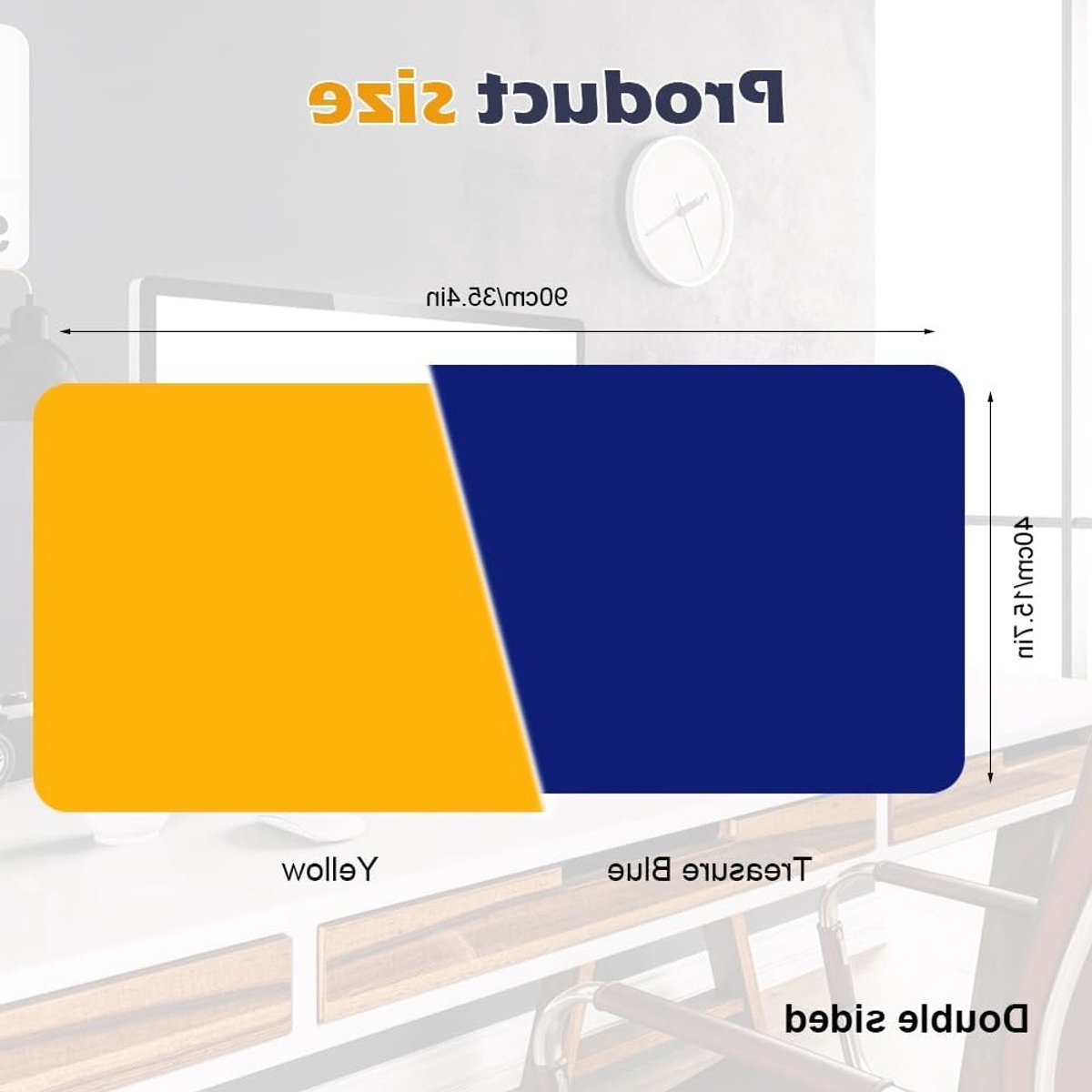 Grote Dubbelzijdige PU Leren Bureau Mat 90 x 40 cm, Waterdicht en Antivuil, Ideaal voor Thuis en Kantoor, Inclusief Grote Muismat en Tafelpad
