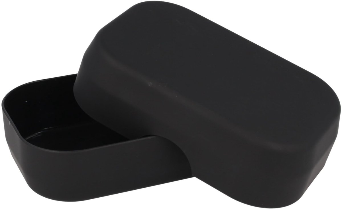 Dailygoods- Zeepbakje Antislip - Zeepdispenser Douche - Zeepdoos - Zeepbakje Zwart - Hygiënisch Design - Rubberen Afwerking