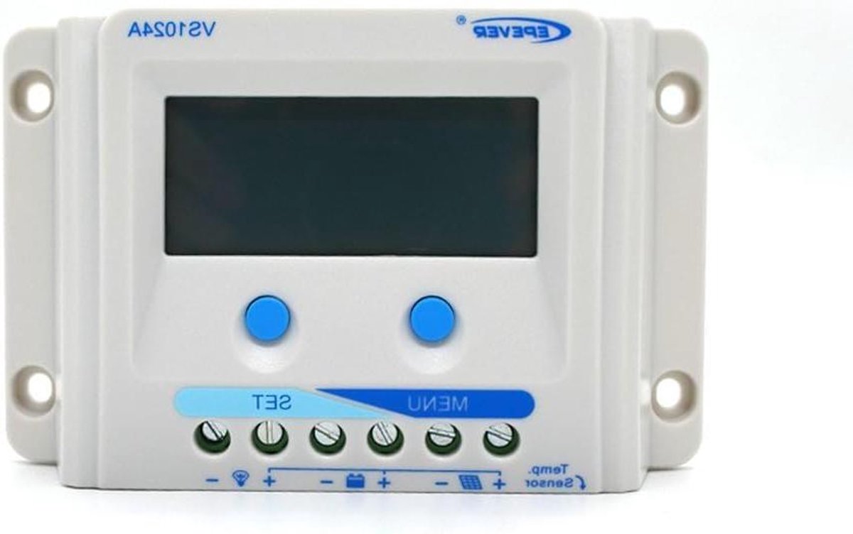 Zonne Laadregelaar - Zonnepaneel Regulator - Accu Opladen - Automatische Spanningsherkenning - 10A - Zwart