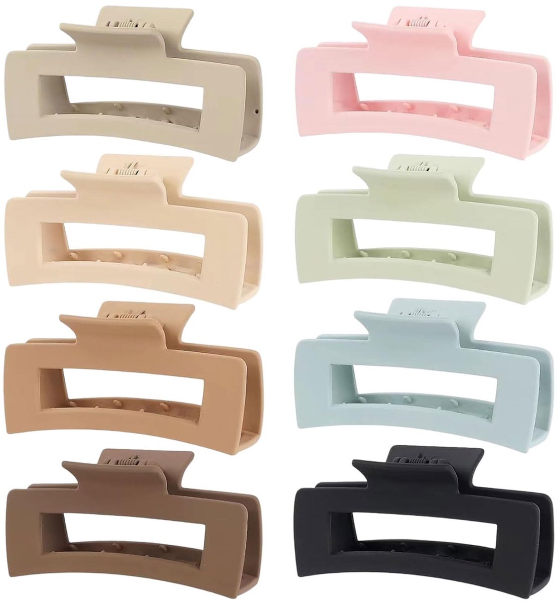 Dailygoods- Haarspelden 8-pack - Antislip - Bananenspeld - Geschikt voor dik/dun haar - Diverse kleuren - Sterke grip - Haarklem