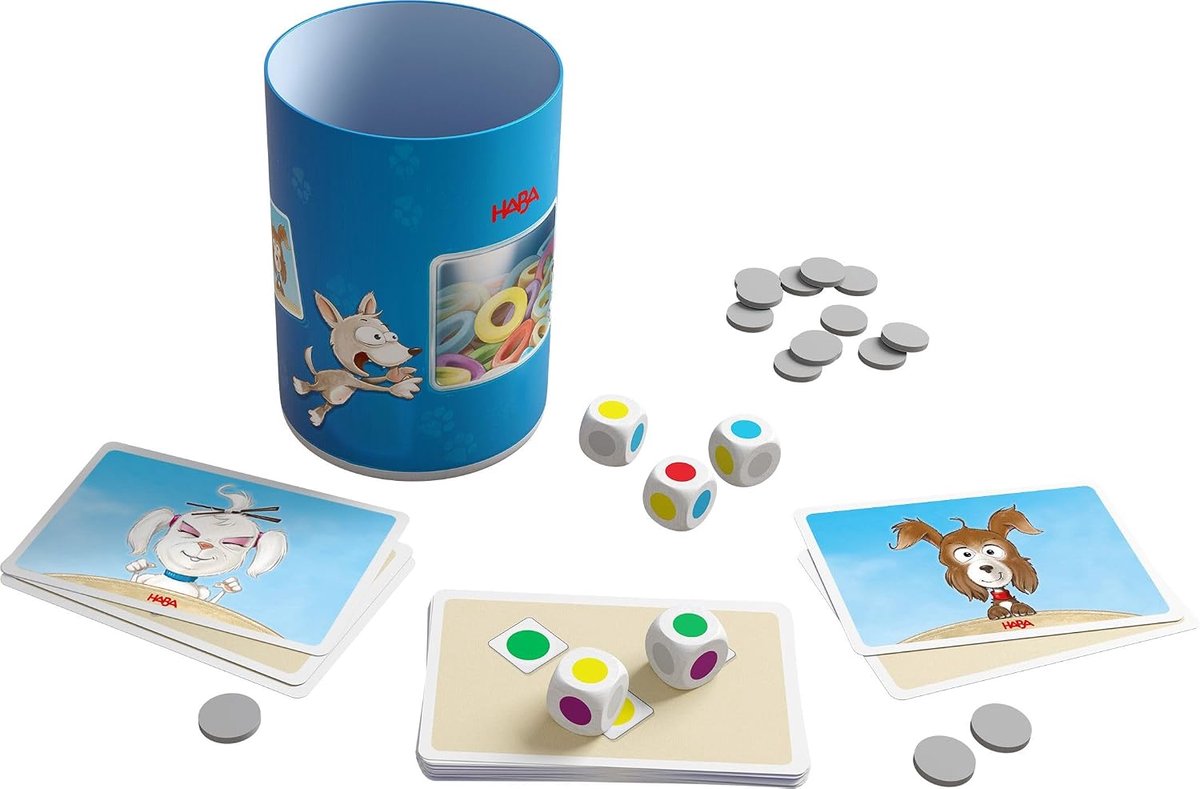 Dobbelbeker - Kinderspel - Educatief Spelen - Vrolijk Avontuur - 1 stuk - Multicolor