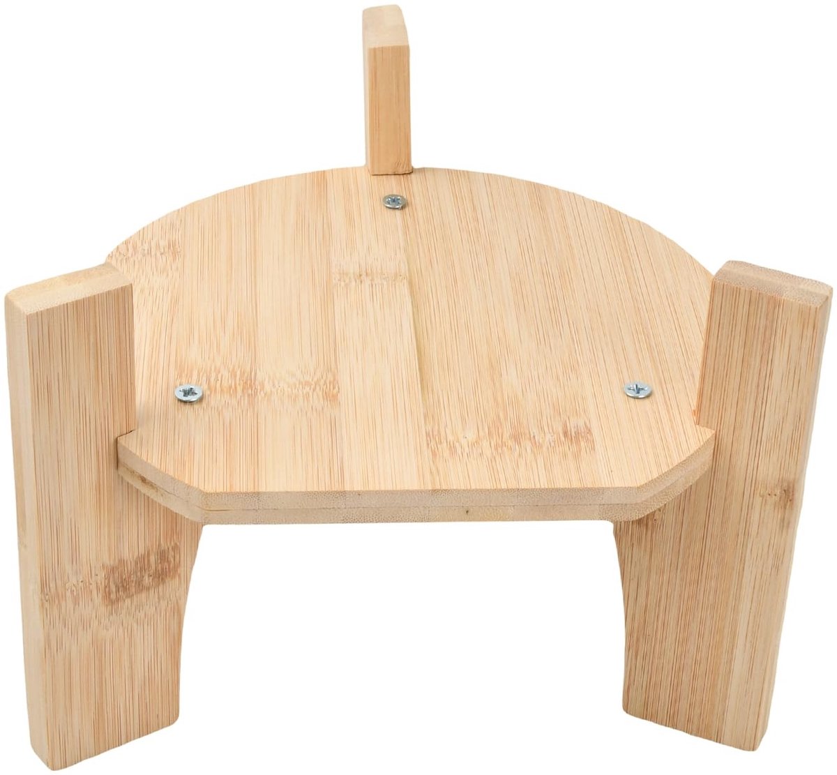 Dailygoods - volumoon Drankdispenserhouder, draagbare waterdispenserhouder met ronde basis, robuuste drankhouder van glas, houder voor waterkoker van bamboe voor thuis, bruiloften, feesten