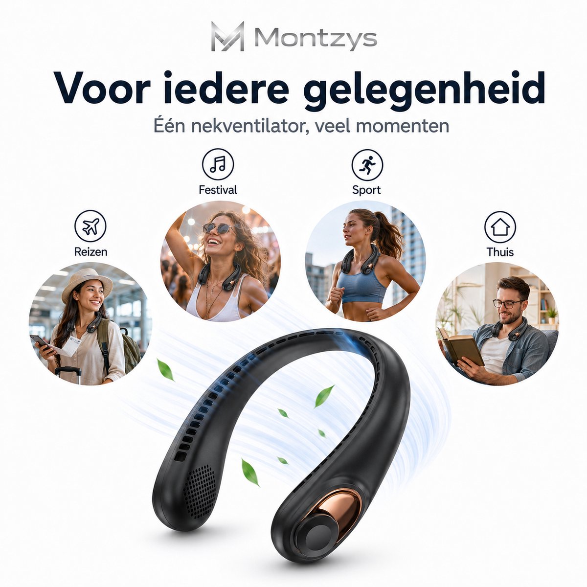 Twenty4seven® Nek Ventilator Pro - Draagbare Nekventilator met Koeling - Mini Nek Fan - Gezichtsventilator & Handventilator - Portable Neck Fan — afbeelding 8