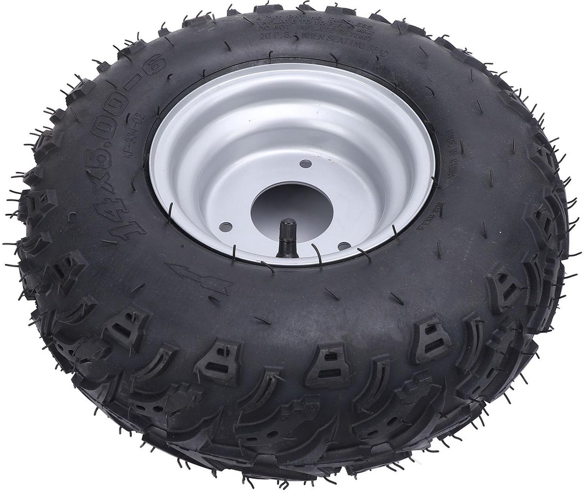 Dailygoods- Tubeless Band 14x5.00-6 - Offroad Band - Antislip - Robuuste Laagconstructie - Lekbestendig - Innovatief Loopvlakpatroon
