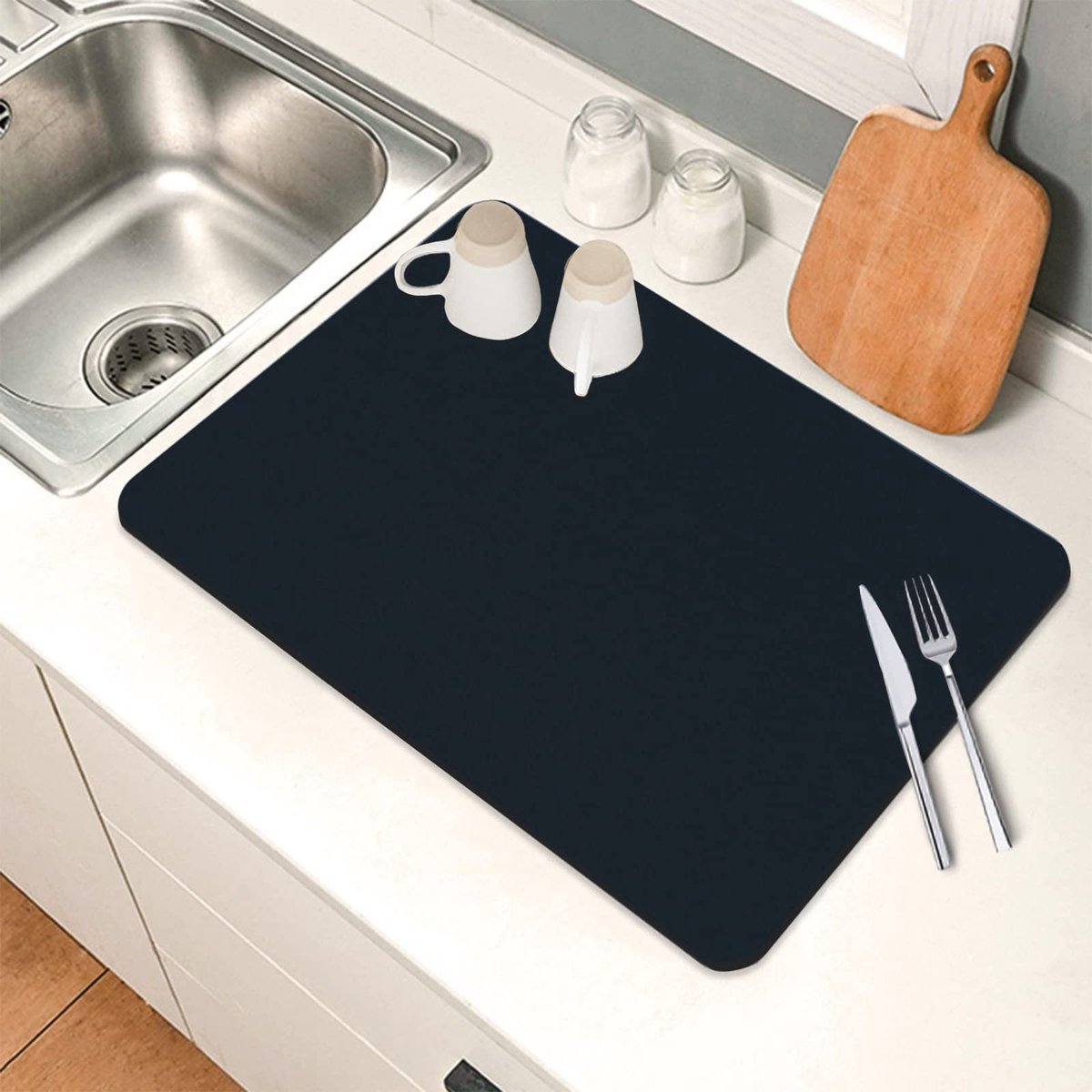 Solidchoice- Afvoerplankmat Sneldrogend - Antislip - Ademend - PU-materiaal - 30 cm x 40 cm - Eenvoudig te reinigen - Afwasmat