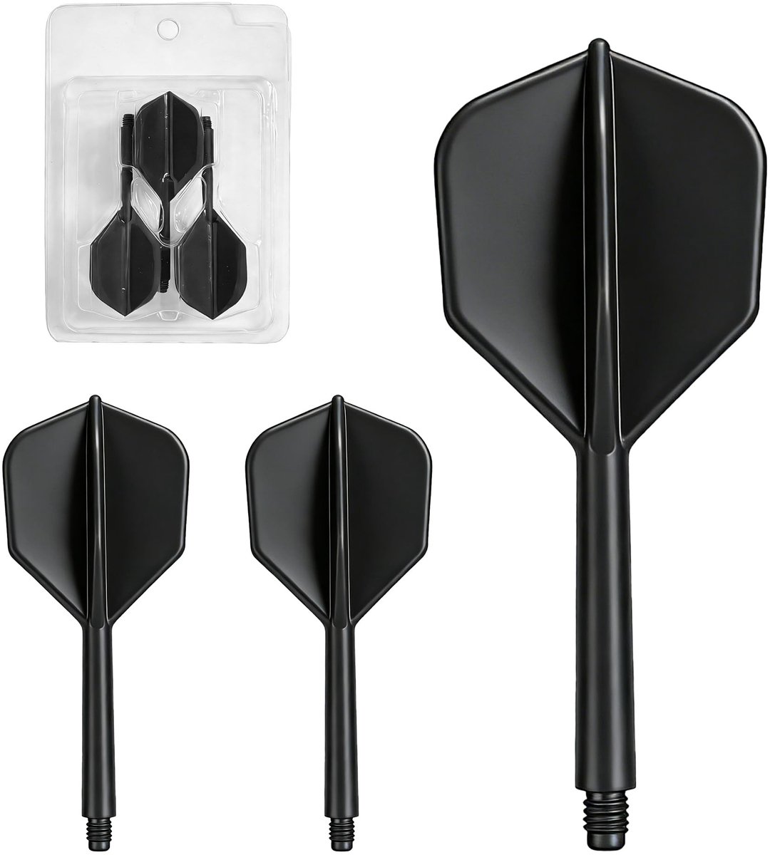 Solidchoice- Dartpijlen Set - 3 Stuks - Geïntegreerde Dartschacht - Hoogwaardig ABS - Draagbaar - Schachtdiameter 2B - Zwart - Dartaccessoires