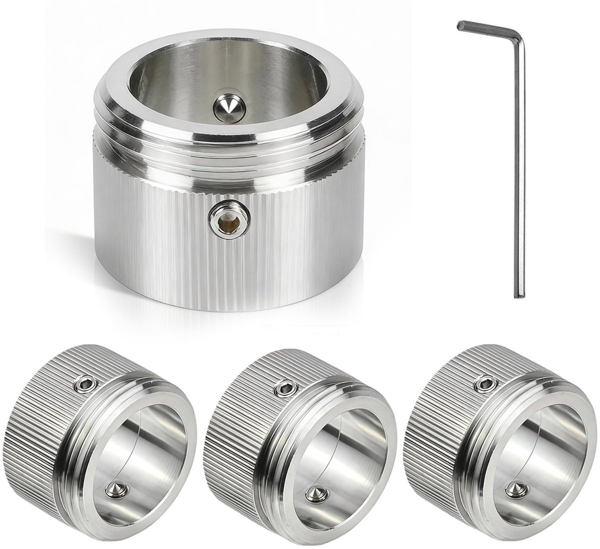 Dailygoods - Set van 4 Verwarmingsventieladapters van Roestvrij Staald