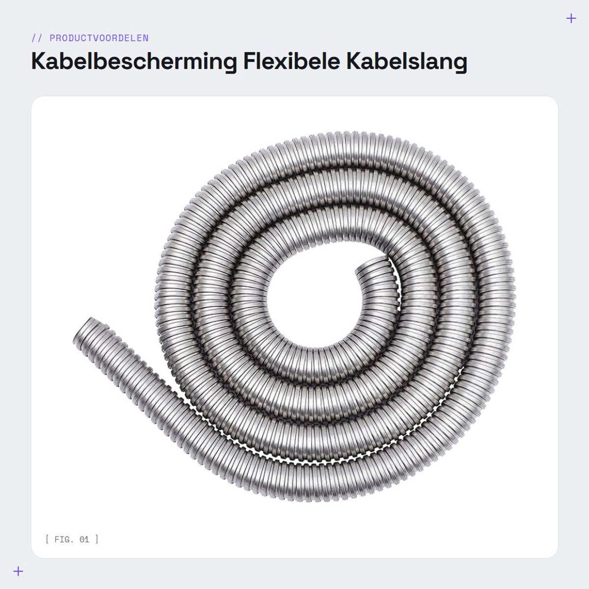 Dailygoods- Kabelbescherming 3 Meter - Flexibele Kabelbeschermslang - Roestvrijstalen Draadslang - Kabelbeheer - Draadbeschermslang - Professionele Duurzaamheid - Kabelslang
