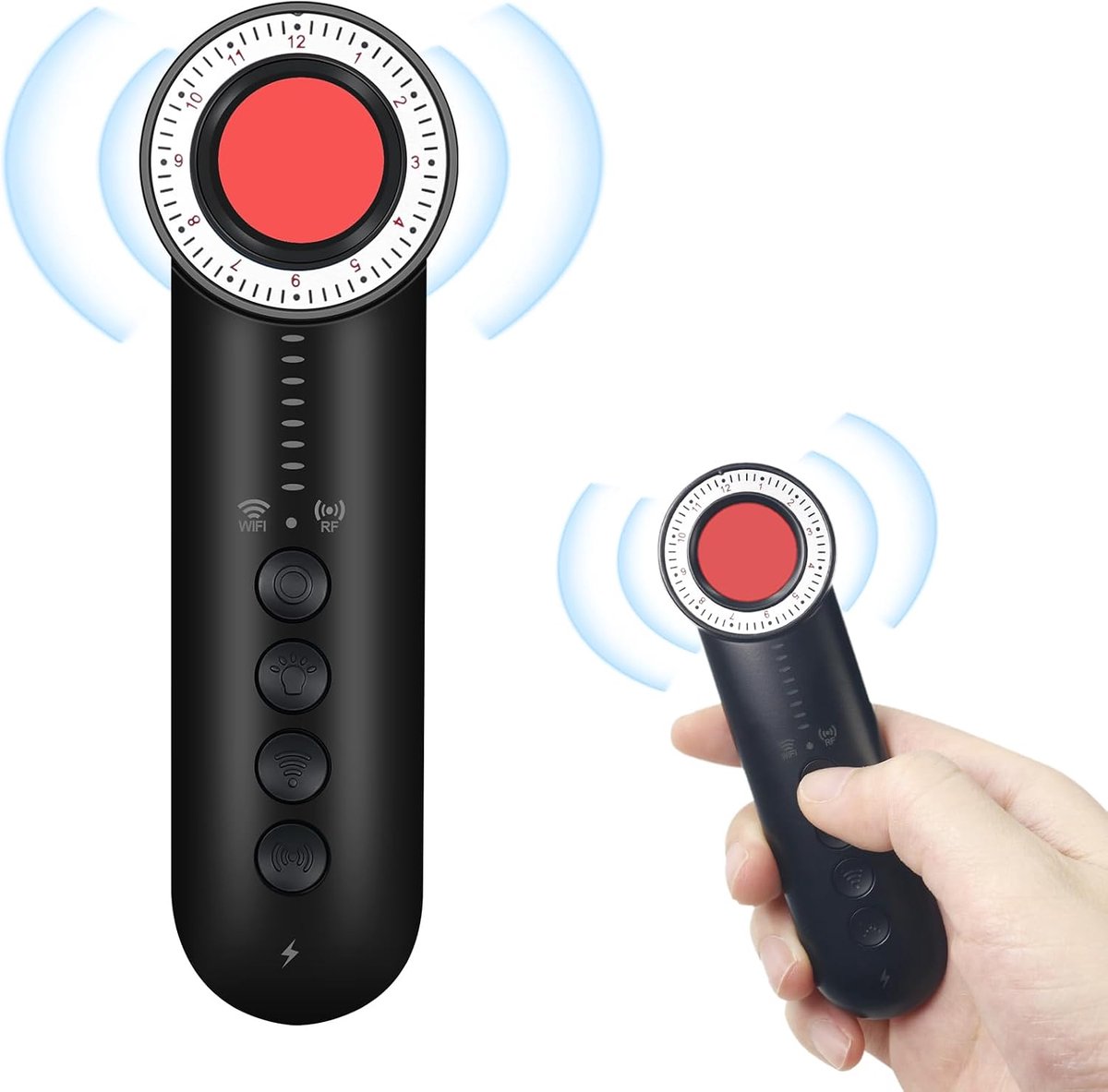 Verstopte Camera Detector, Wanze Detector, GPS Spion Finder, Anti-Spion Camera Detector voor GMS-Tracker Afluispellen, Draadloze Camera Wanze Finder voor Kantoor, Hotel, Reizen met 3