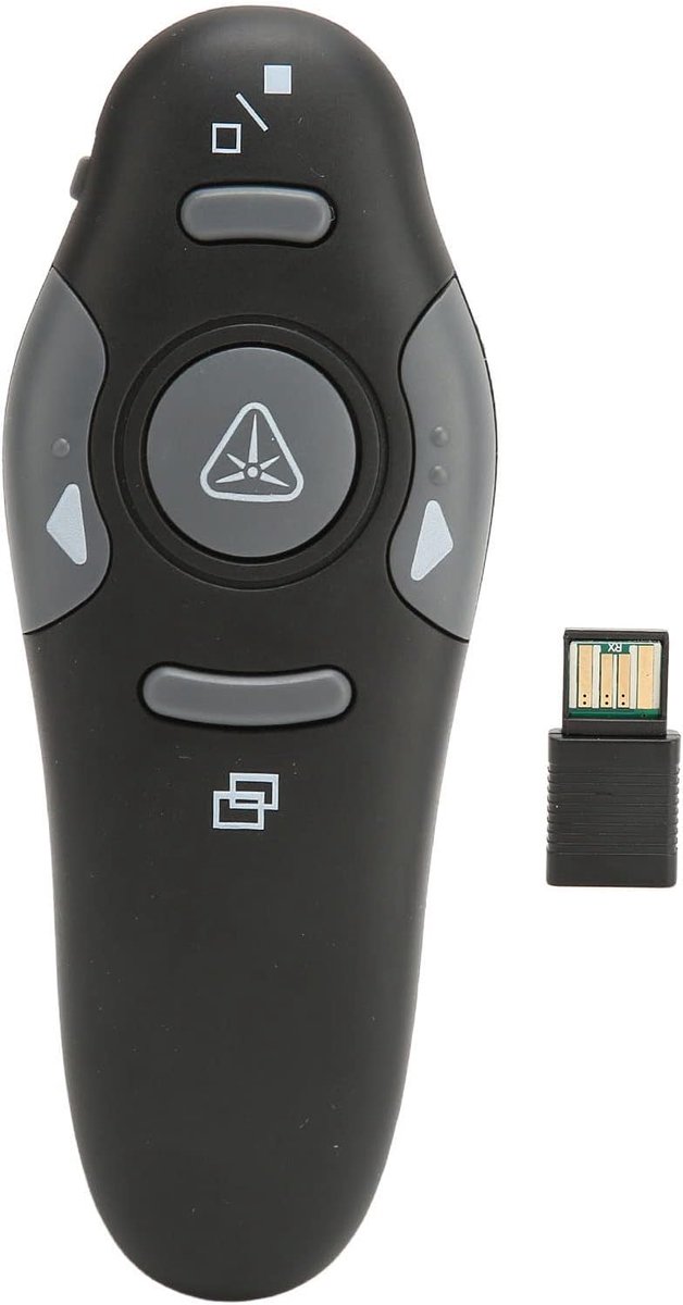 USB-presentatieklikker, Draadloze Presenter Externe PPT PowerPoint-Klikker, 15 M Afstandsbediening Afstand Ergonomische Draagbare Externe Klikker voor Schoolkantoor