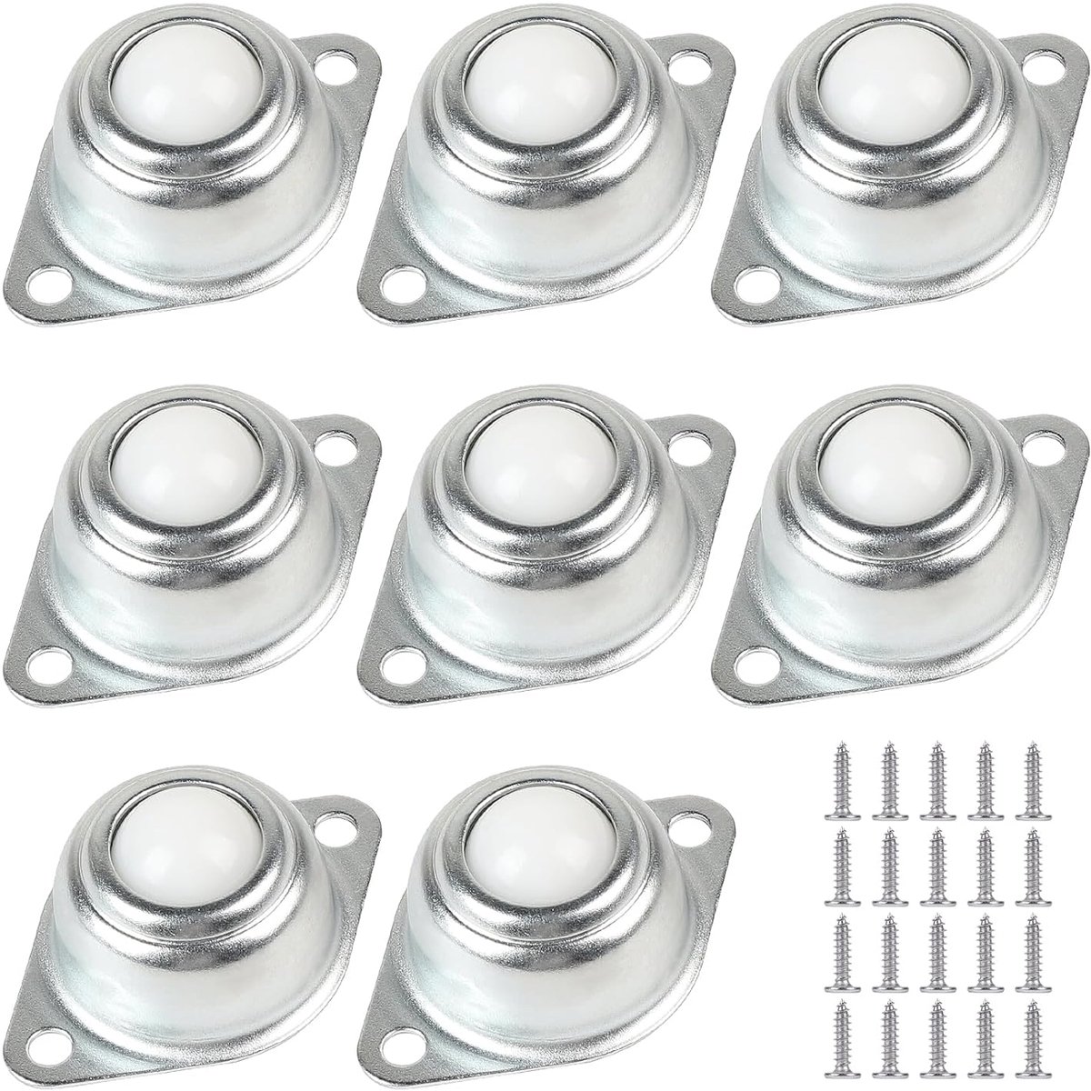 8 stuks zelfklevende kogelrollen 16 mm met M3-schroef, kleine kogelrollen 360 graden, kogeltransfereenheid voor het vervoer van goederen, keukenapparaten, industriële machines