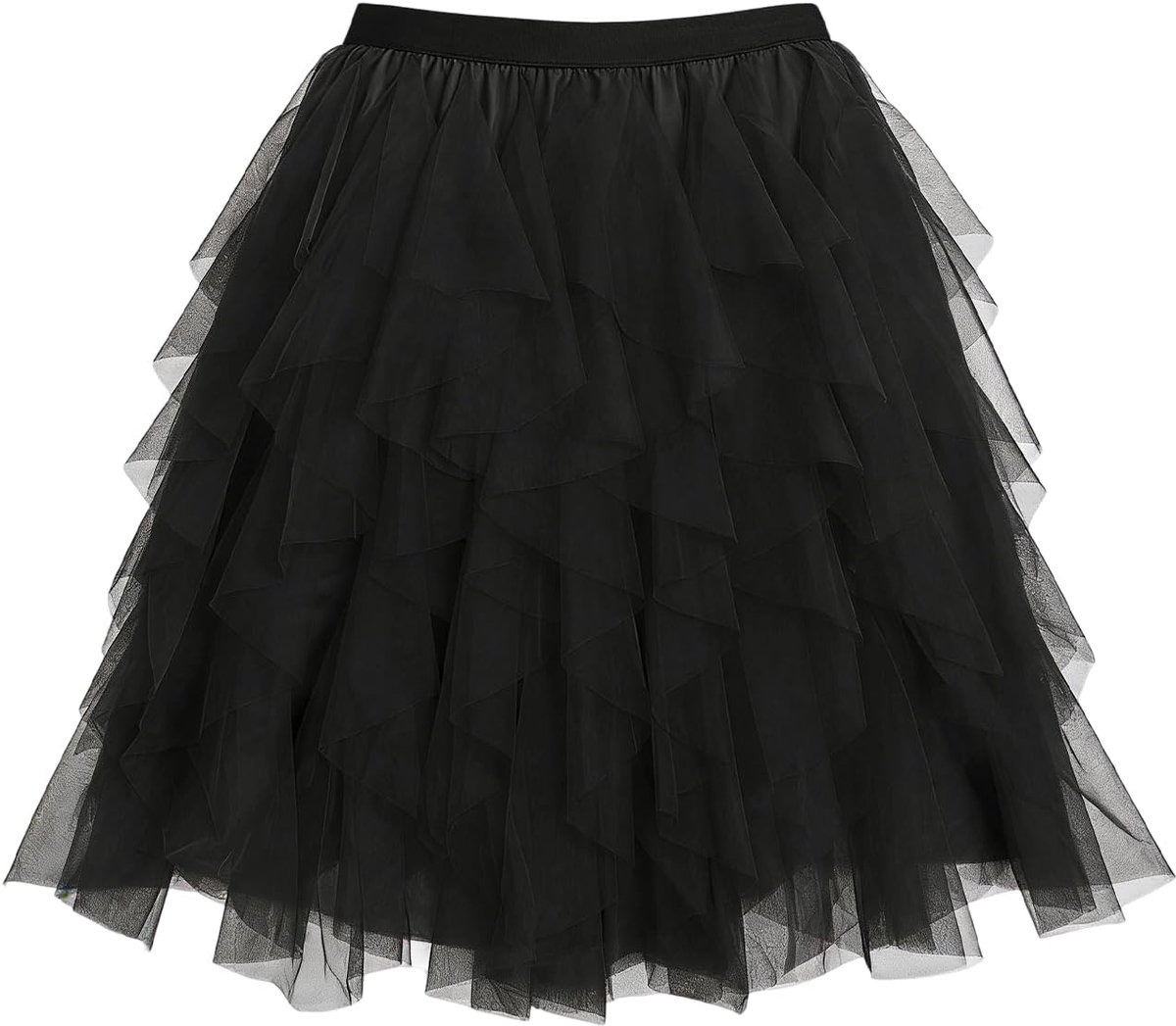 rok voor dames, elastisch, 60 cm, minirok voor de zomer, onregelmatige tule rok voor carnaval, party, dagelijks gebruik, eenheidsmaat