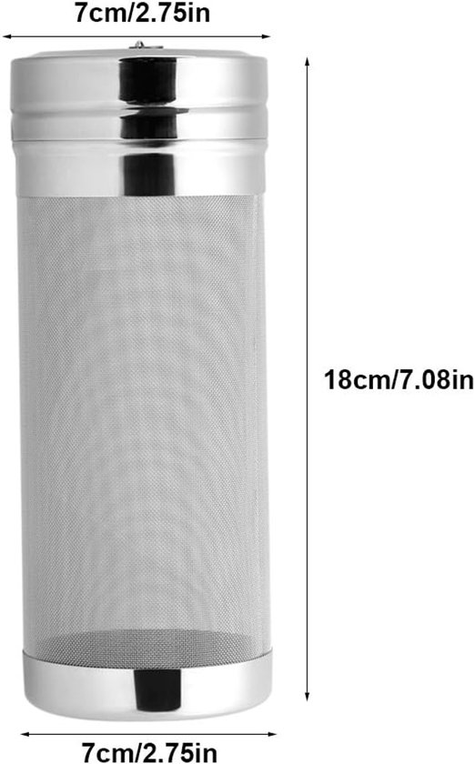 Droog Hopper Filter voor Bier - 300 Micron RVS Gaas Hop Spider voor Thuisbrouwerij, Bierbrouwen en Theeketels, Ideaal als Filter en Zeef Accessoire — afbeelding 3