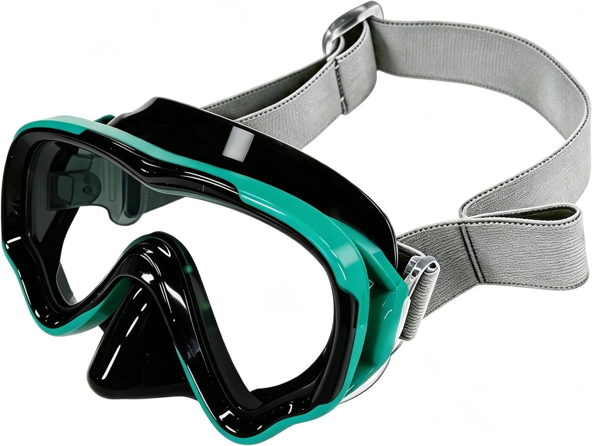 Duikbril voor kinderen met stoffen band, anti-condens snorkelmasker, snorkelmasker 180° panorama HD, anti-lek zwembril - ShopVlot