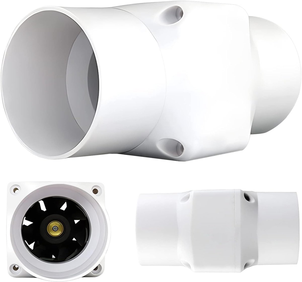 2 inch, kleine afvoerventilator, badkamerventilator, mengstroom, buisventilator voor kantoor, badkamer, toilet, keuken, broeikas, Ø 50 mm, 36 m³/h