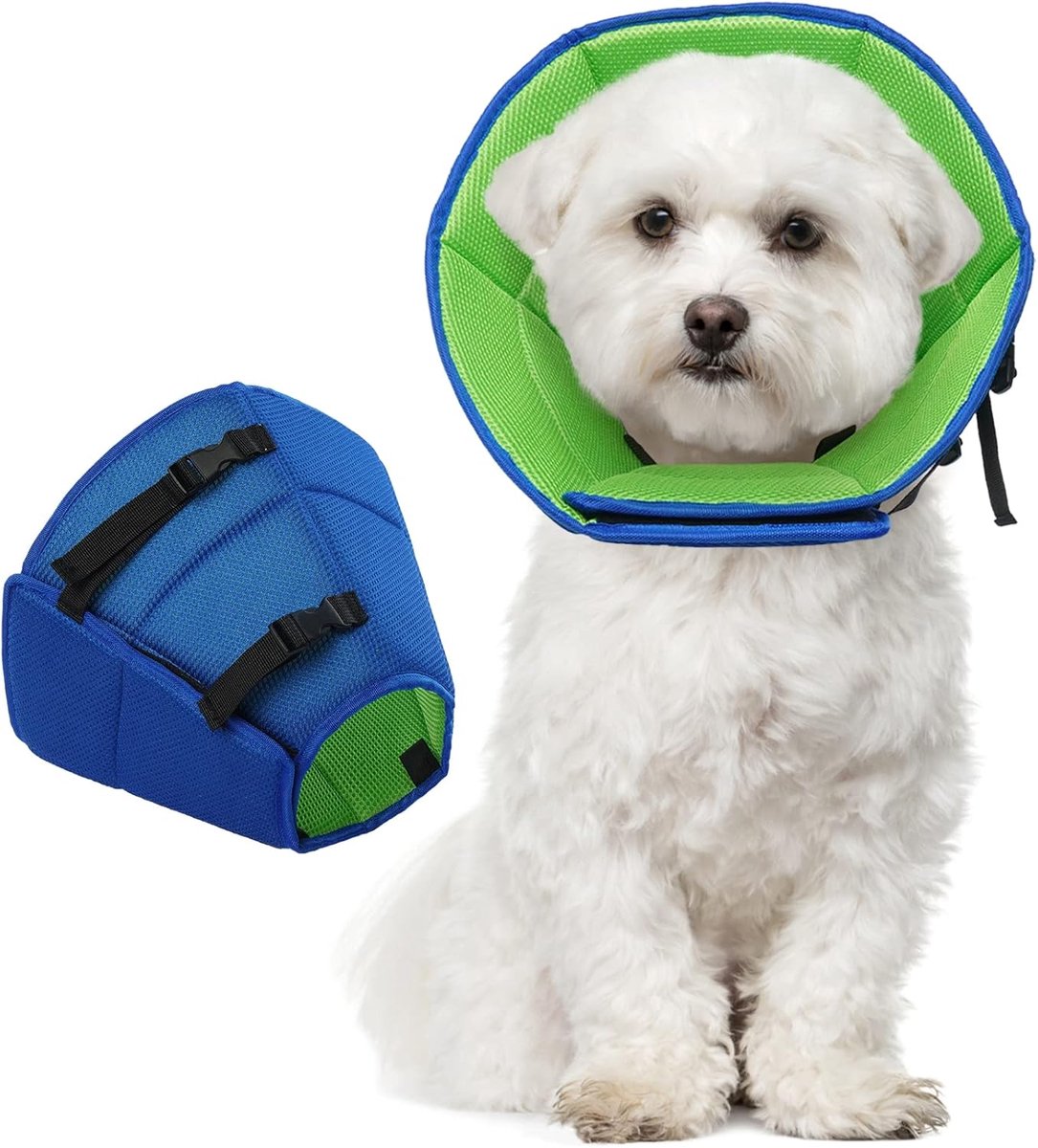 Halskrause Comfortabele lekbescherming, beschermende kraag voor honden, preventie van beet- en lekwonden, blauw