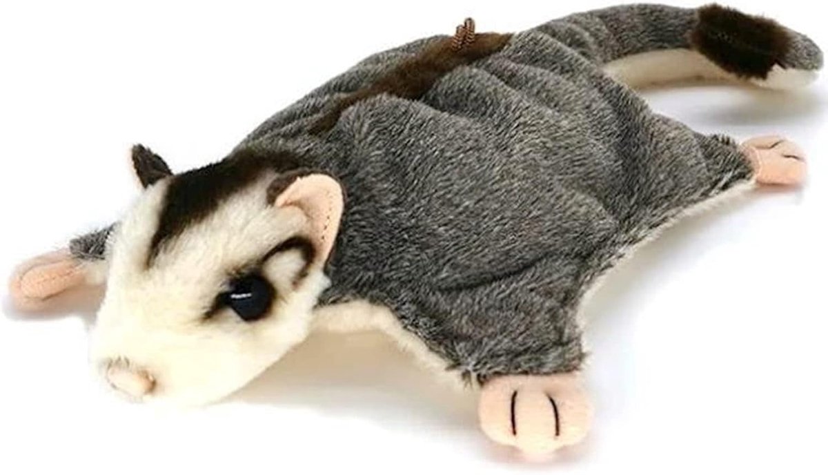 lilizzhoumax Vliegende eekhoorn pluche dier 30 cm simulatie vliegende eekhoorn pluche zacht pluche dier poppen, cadeau voor kinderen en vrienden, bruin