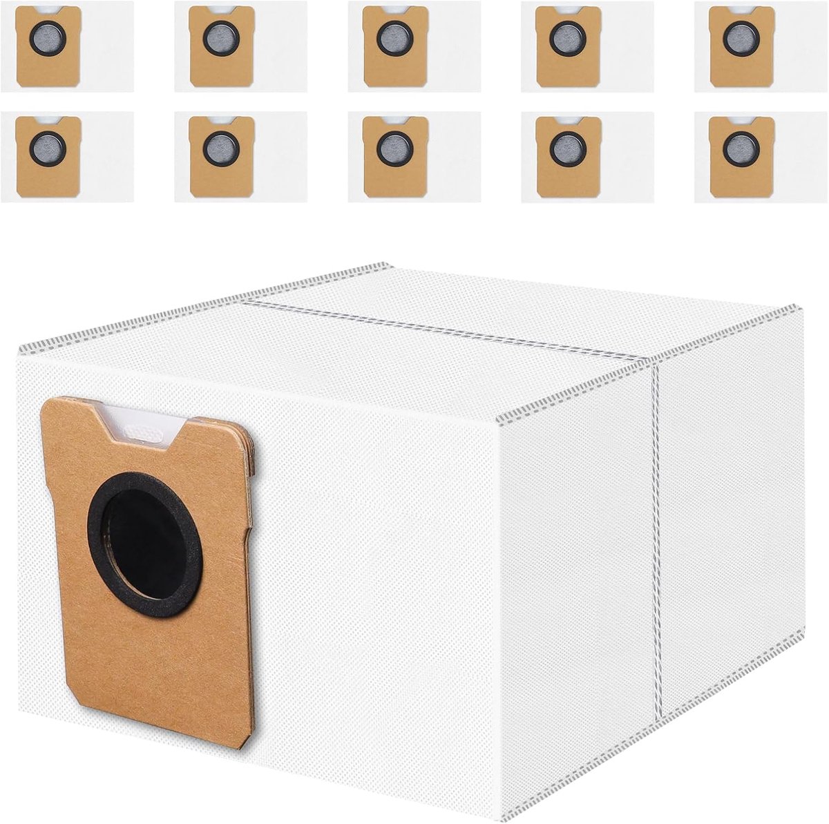 10 stuks stofzakken compatibel met eufy Omni C20,C10 robotstofzuiger, zelfleeg station, 4-laags vervangende wegwerpzakken