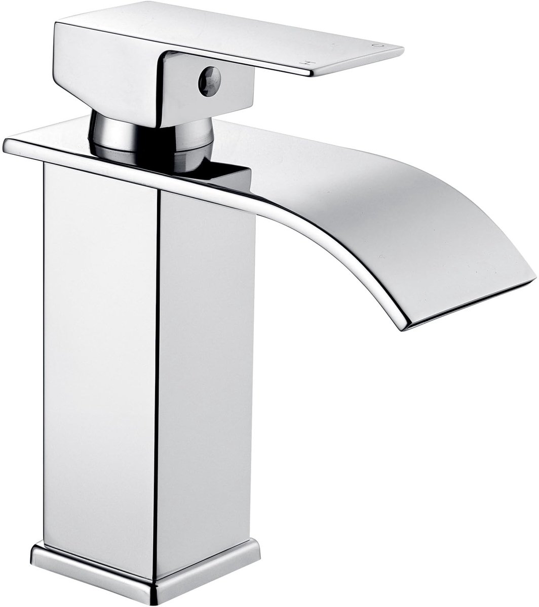 Omgoods - Waterfall Wasbakkraan met Hoog Spout in Chroom