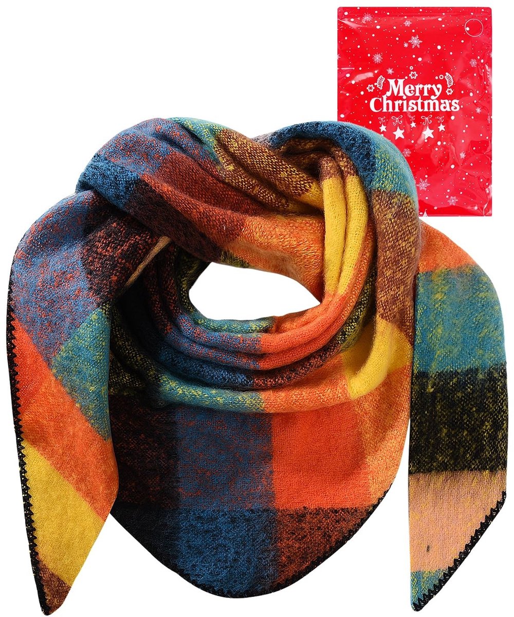 Omgoods - Lange Tartan Sjaal voor Dames, Warm en Zacht